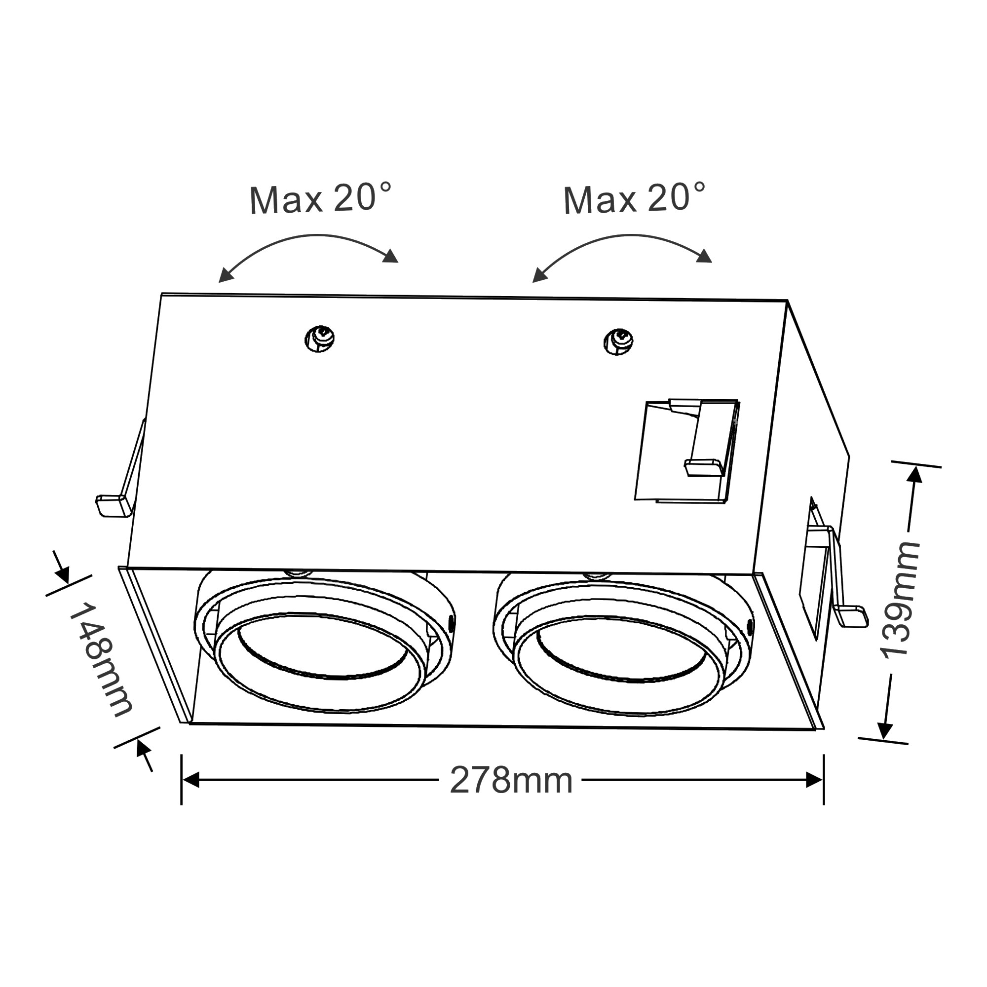 Bardian 30 Recessed Ceiling Luminaires Dlux Multi-Head Recess Ceiling